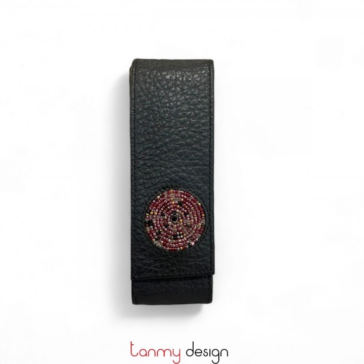 Hộp bút da George đen 5*1,5*15 cm